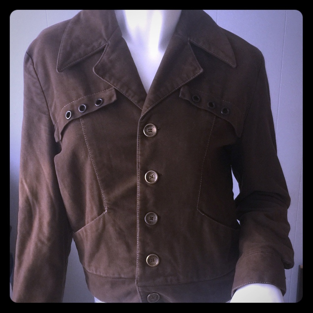 Peters ladies brown faux suede jacket